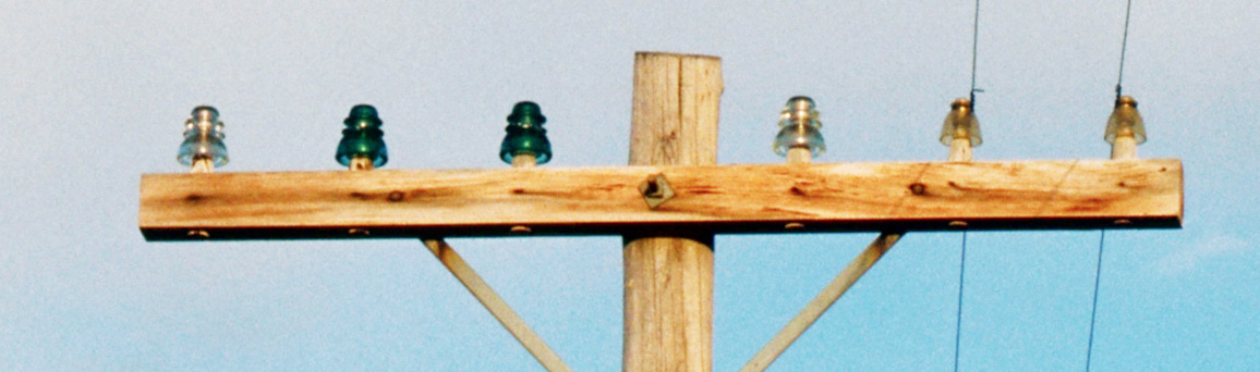 Insulator atop a pole